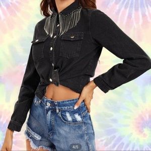 Chain Cowgirl Denim Top